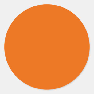 Orange Colour Circle Classic Round Sticker