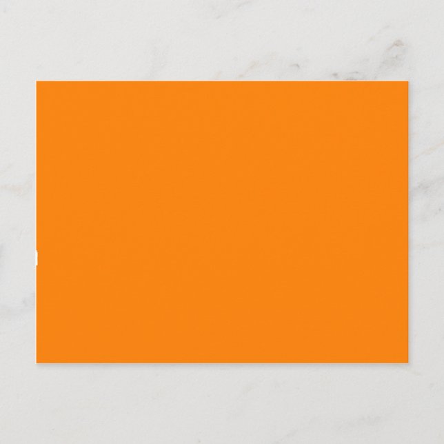 Orange Colour Customised Designer Postcard (Front)