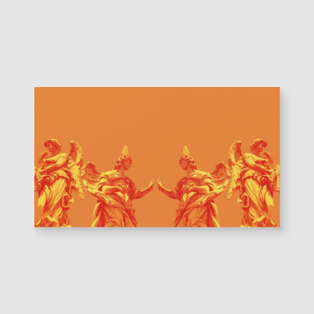 Orange colour digital art with sculptures (Front)