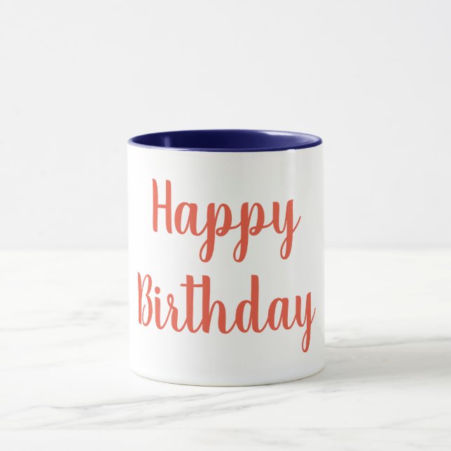 Orange Colour Happy BIrthday Mug (Center)