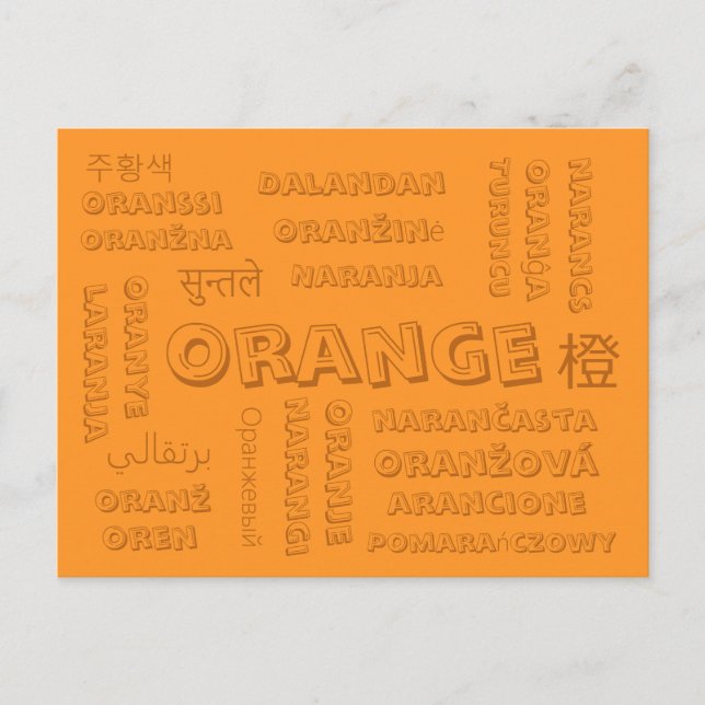 Orange - Colour Languages on Postcards (Front)