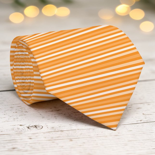 Orange Colour Stripes Necktie (Creator Uploaded)