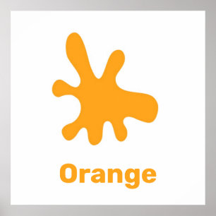 Orange colour with words poster