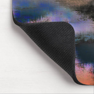 Orange coloured dark clouds texture drizzled offse mouse mat