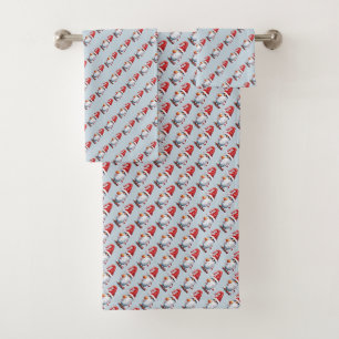 Orange-Coloured Mixed-Drink Skaal to the Snowy-Sea Bath Towel Set