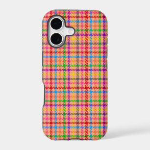 Orange Colourful Gingham Plaid Pattern 