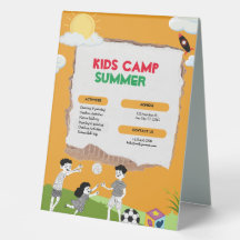 Orange Colourful Playful Kids Camp Summer