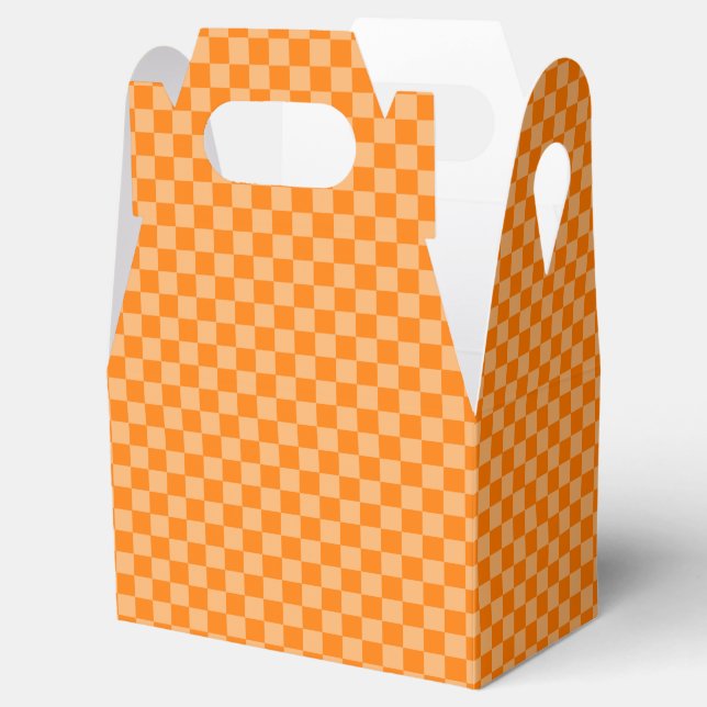 Orange Combination Checkerboard by Shirley Taylor Favour Box (Opened)