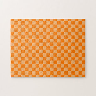 Orange Combination Chequerboard by Shirley Taylor Jigsaw Puzzle