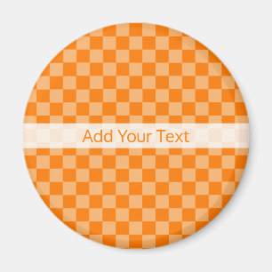 Orange Combination Chequerboard by Shirley Taylor Magnet