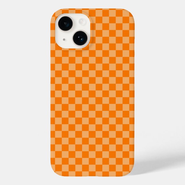 Orange Combination Chequerboard by STaylor Case-Mate iPhone Case (Back)