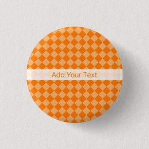 Orange Combination Diamond Pattern by STaylor 3 Cm Round Badge