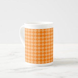 Orange Combination Diamond Pattern by STaylor Bone China Mug