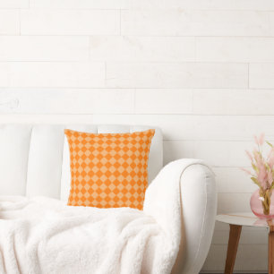 Orange Combination Diamond Pattern by STaylor Cushion