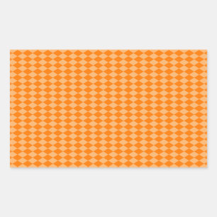 Orange Combination Diamond Pattern by STaylor Rectangular Sticker