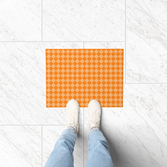 Orange Combination Diamond Pattern Doormat (Indoor)
