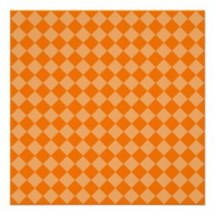 Orange Combination Diamond Pattern STaylor Poster