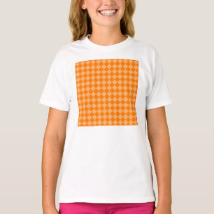 Orange Combination Diamond Pattern STaylor T-Shirt