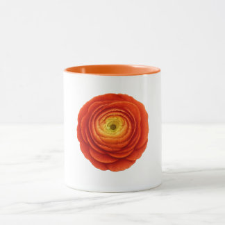 Orange Combo Mug - Ranunculus Flower
