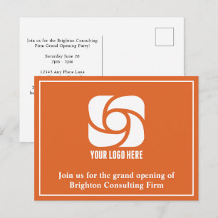 Orange Company Advertising Business Logo Postcard