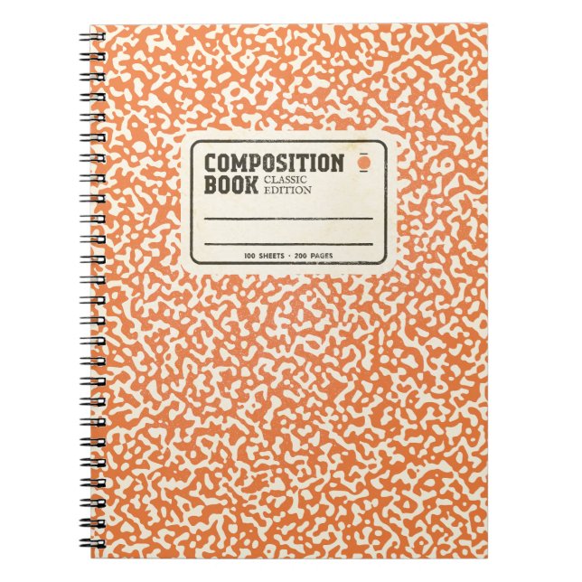 Orange Composition Notebook (Front)