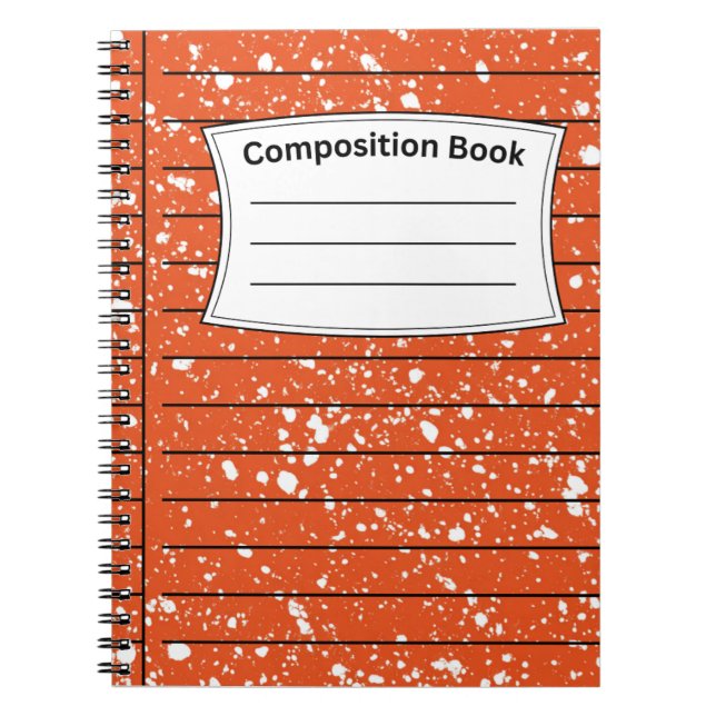 Orange Composition Notebook (Front)