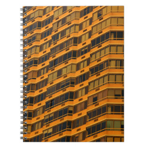 Orange concrete building notebook