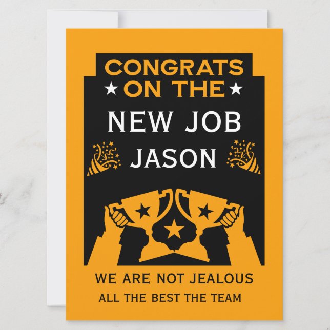 Orange Congratulations On The New Job (Front)