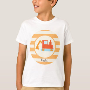 Orange Construction Toy Backhoe T-Shirt