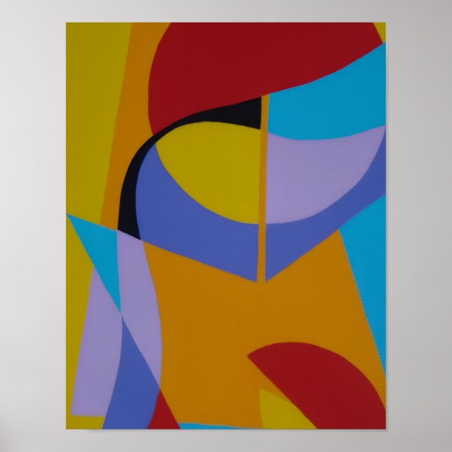 Orange Contemporary Decor Art Print (Front)