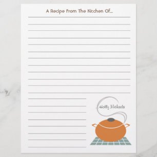 Orange Cooking Pot From The Kitchen Of..Letterhead