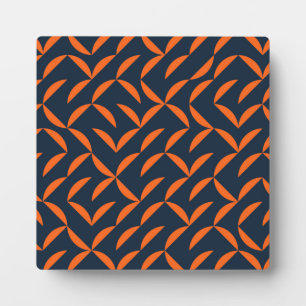 Orange, cool, modern, trendy wavy illustration plaque