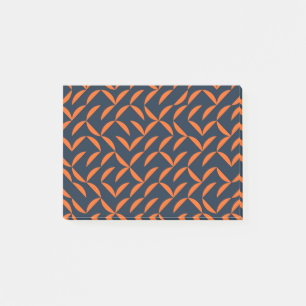 Orange, cool, modern, trendy wavy illustration post-it notes