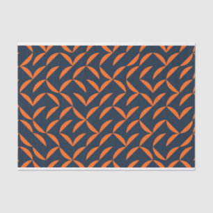 Orange, cool, modern, trendy wavy illustration tissue paper