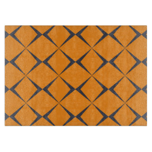 Orange, cool, simple, trendy, chevron shapes cutting board