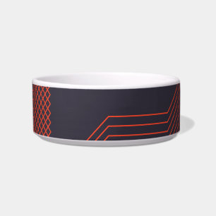 Orange cool simple trendy decorative illustration bowl
