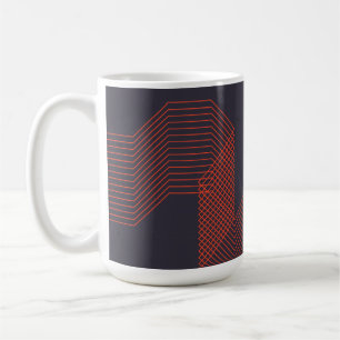 Orange cool simple trendy decorative illustration coffee mug