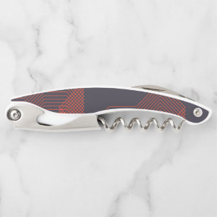 Orange cool simple trendy decorative illustration corkscrew