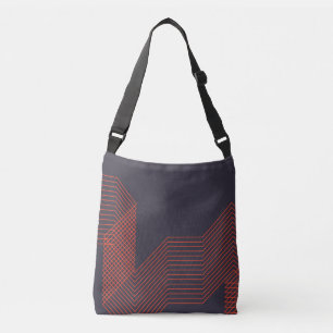 Orange cool simple trendy decorative illustration crossbody bag
