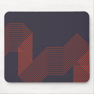 Orange cool simple trendy decorative illustration mouse mat