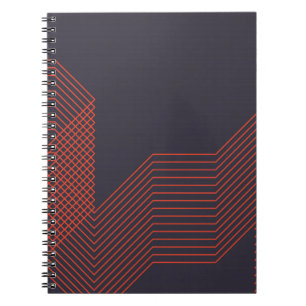 Orange cool  simple trendy decorative illustration notebook