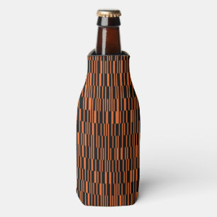 Orange, cool, trendy, modern geometric graphic art bottle cooler