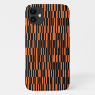 Orange, cool, trendy, modern geometric graphic art iPhone 11 case