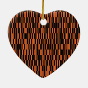 Orange, cool, trendy, modern geometric graphic art ceramic tree decoration