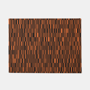 Orange, cool, trendy, modern geometric graphic art doormat