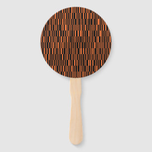 Orange, cool, trendy, modern geometric graphic art hand fan