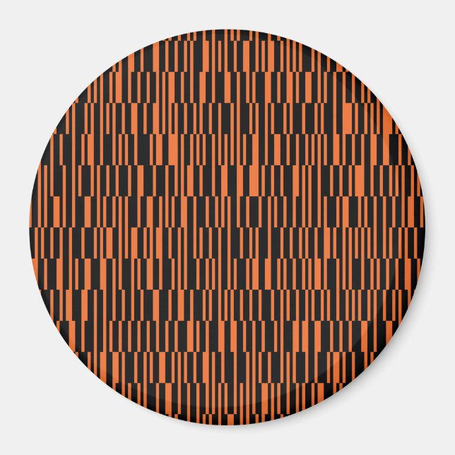 Orange, cool, trendy, modern geometric graphic art magnet (Front)