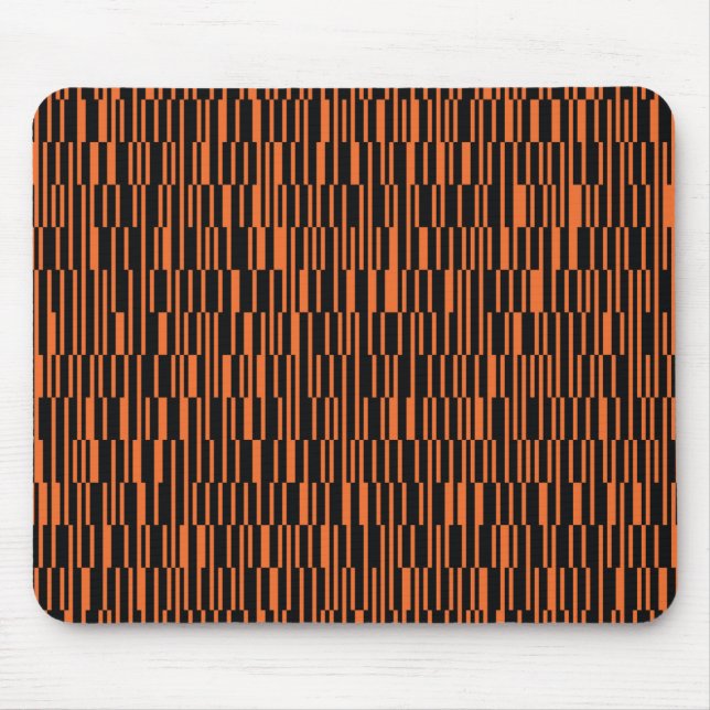 Orange, cool, trendy, modern geometric graphic art mouse mat (Front)