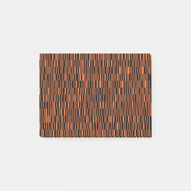 Orange, cool, trendy, modern geometric graphic art post-it notes (Front)