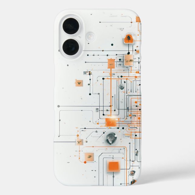 Orange Core Schematic Case-Mate iPhone Case (Back)